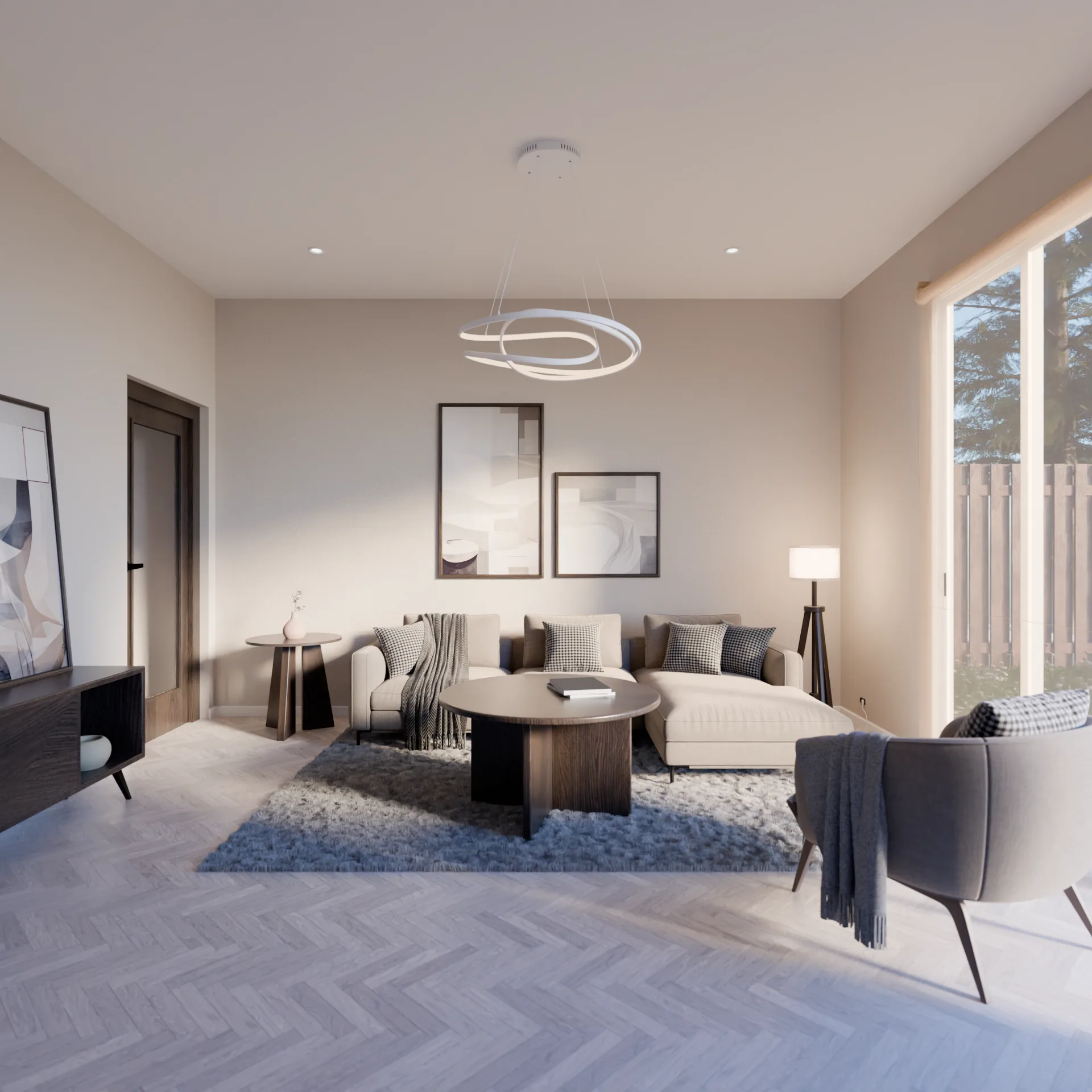 Interior Rendering - Living Room