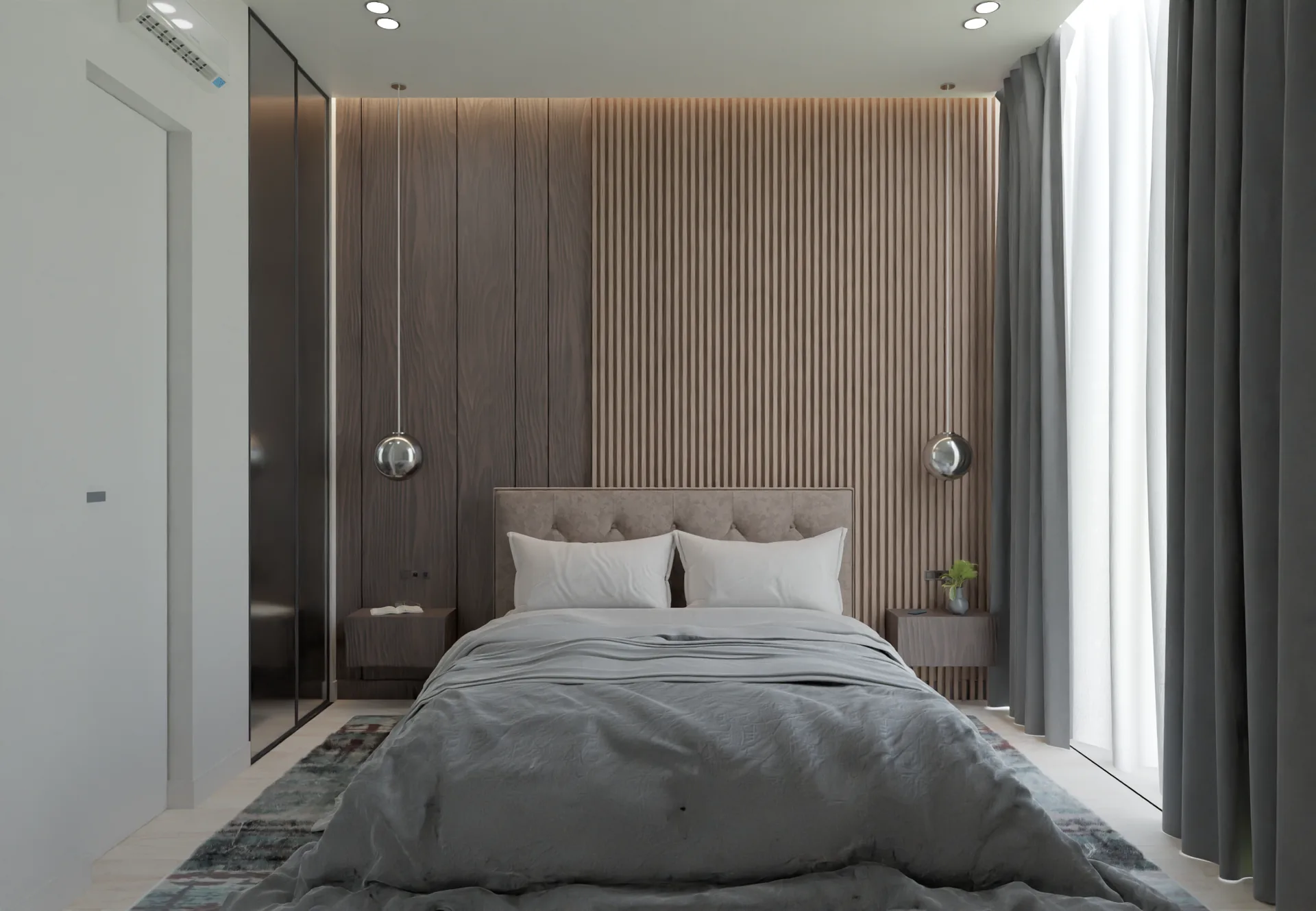Interior Rendering - Contemporary Bedroom