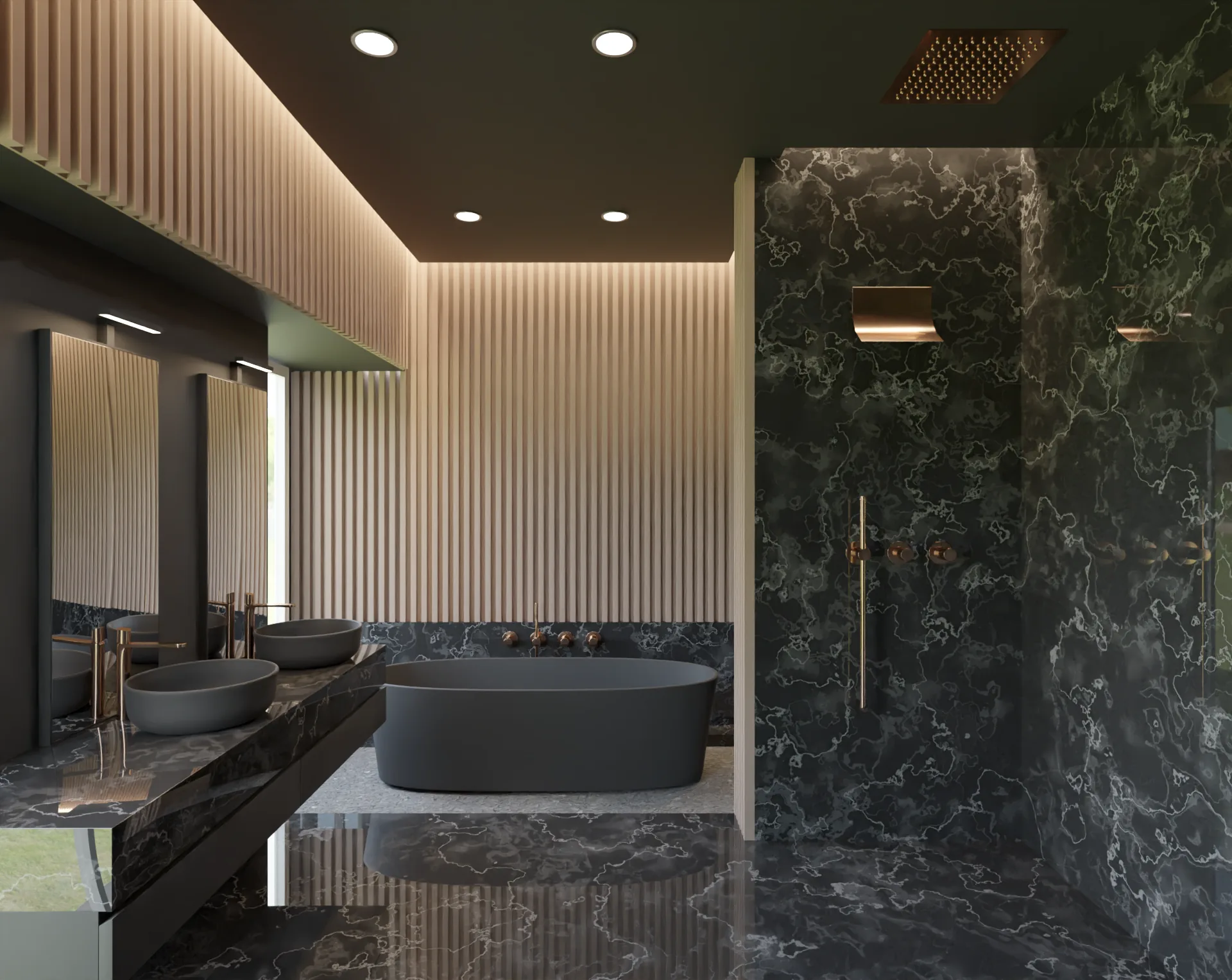 Interior Rendering - Luxury Bathroom