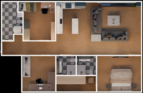 3D Architectural Apartment Plan