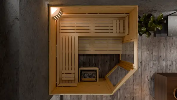 Bird's Eye View Sauna Layout