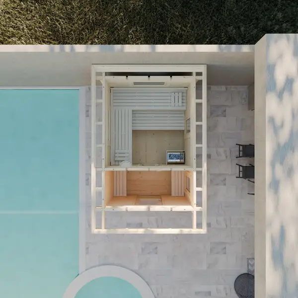 Modern Sauna and Pool Complex Layout