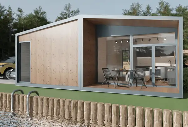 Modern Prefab Cabin Waterfront Concept