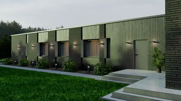 Modern Timber Facade Commercial Building