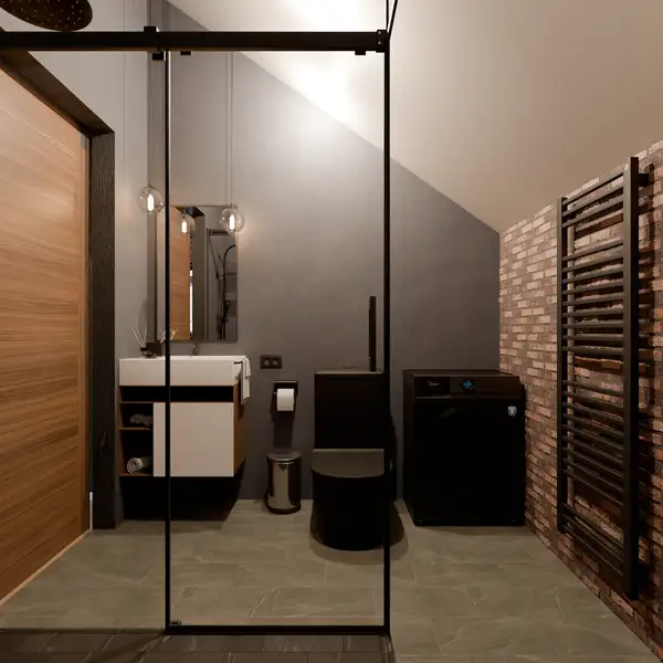 Industrial Modern Bathroom and Laundry