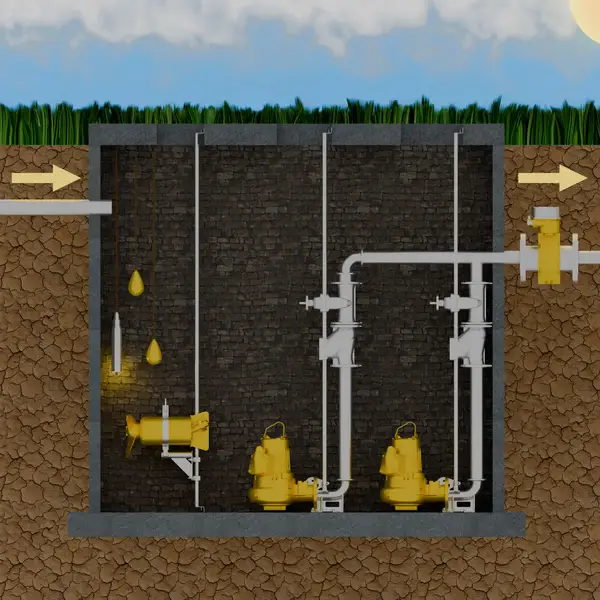 Industrial Pump Station Cutaway