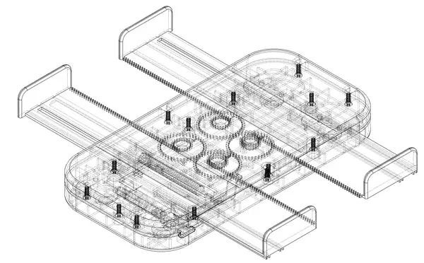 Internal Gear Mechanism X-Ray View