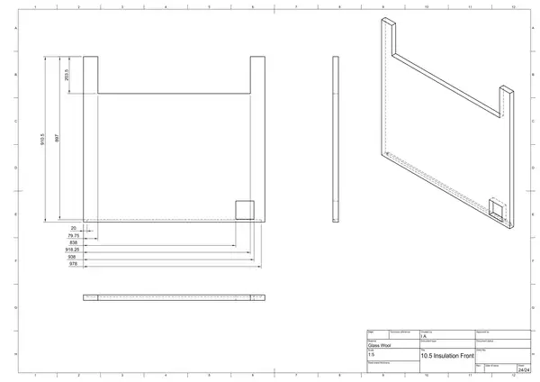 Insulation Front Technical Drawing