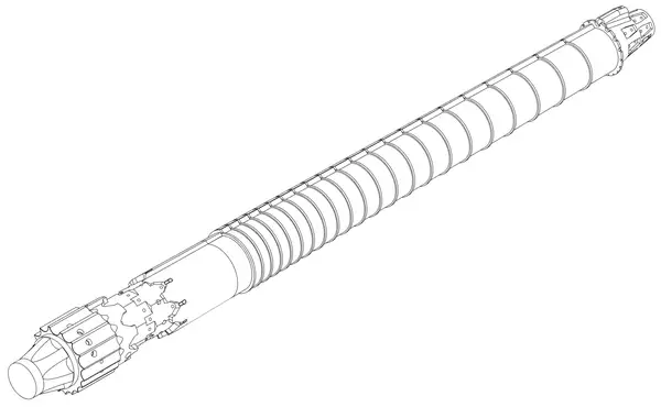 Technical Industrial Drill Assembly