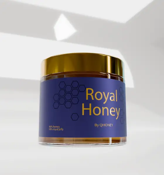 Royal Honey Premium Glass Jar Visualization